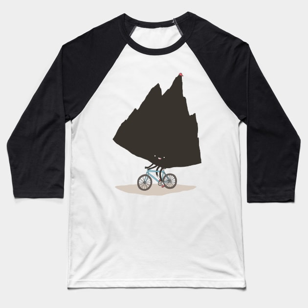 Mountain Biking Baseball T-Shirt by Haasbroek